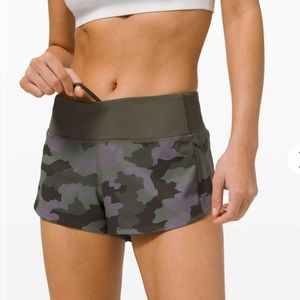 Lululemon Speed Up Short 2.5” Camo Dusky Lavender